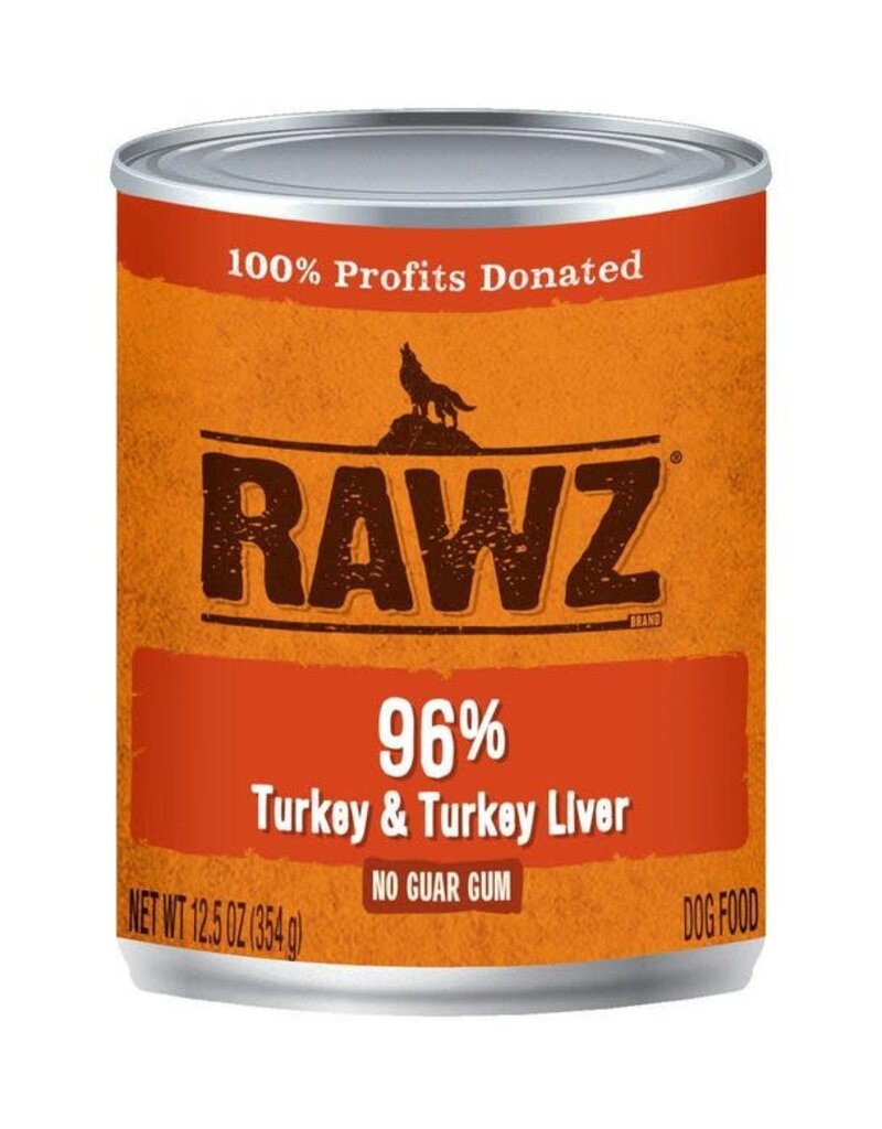 Rawz Rawz 96% Turkey & Turkey Liver Pate Canned Dog Food 12.5 oz