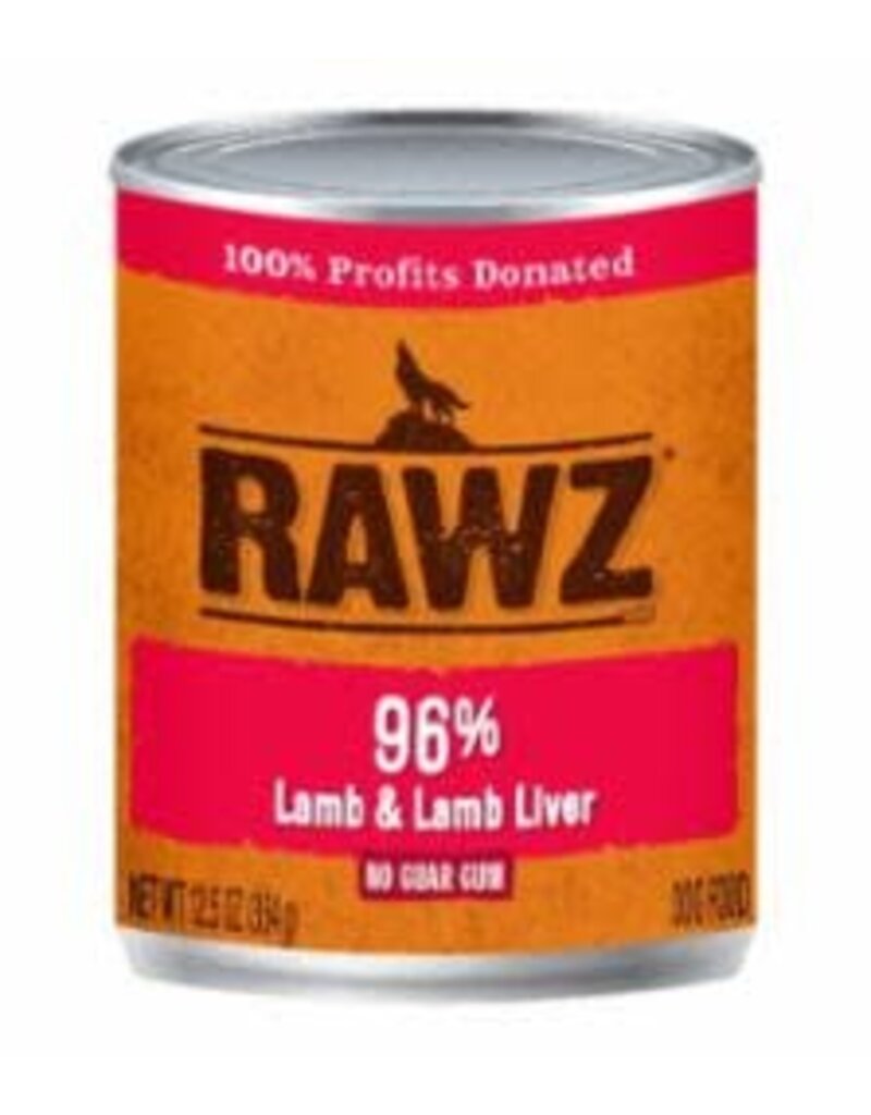 Rawz Rawz 96% Lamb & Liver Canned Dog Food 12.5oz