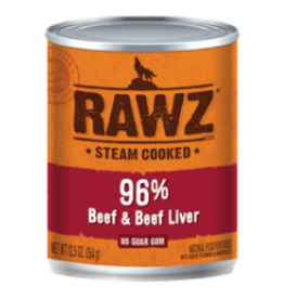Rawz RAWZ 96% Meat Beef and Beef Liver Canned Wet Dog Food 12.5 OZ