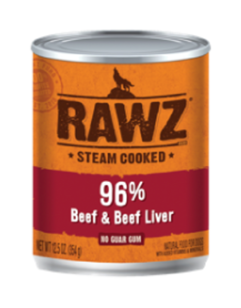 Rawz Rawz 96% Beef & Beef Liver Canned Dog Food 12.5 oz