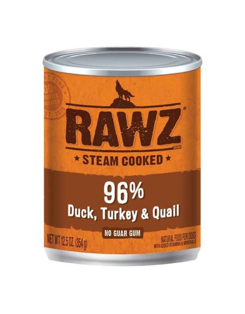 Rawz Rawz 96% Duck, Turkey & Quail Canned Dog Food 12.5 oz