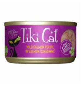 Tiki Cat TIKI Hanalei Luau Grain Free Canned Cat Food Wild Salmon 2.8 oz