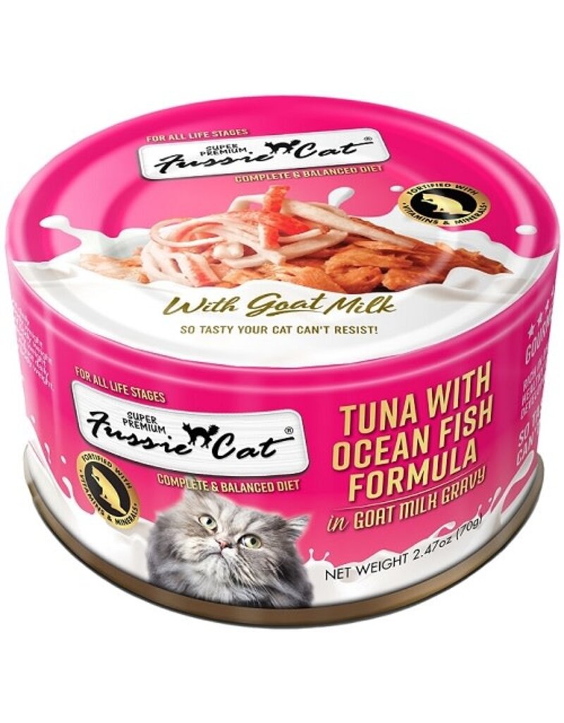 Fussie Cat Fussie Cat Tuna & Ocean Fish In Goat Milk Gravy Canned Cat Food 2.47oz