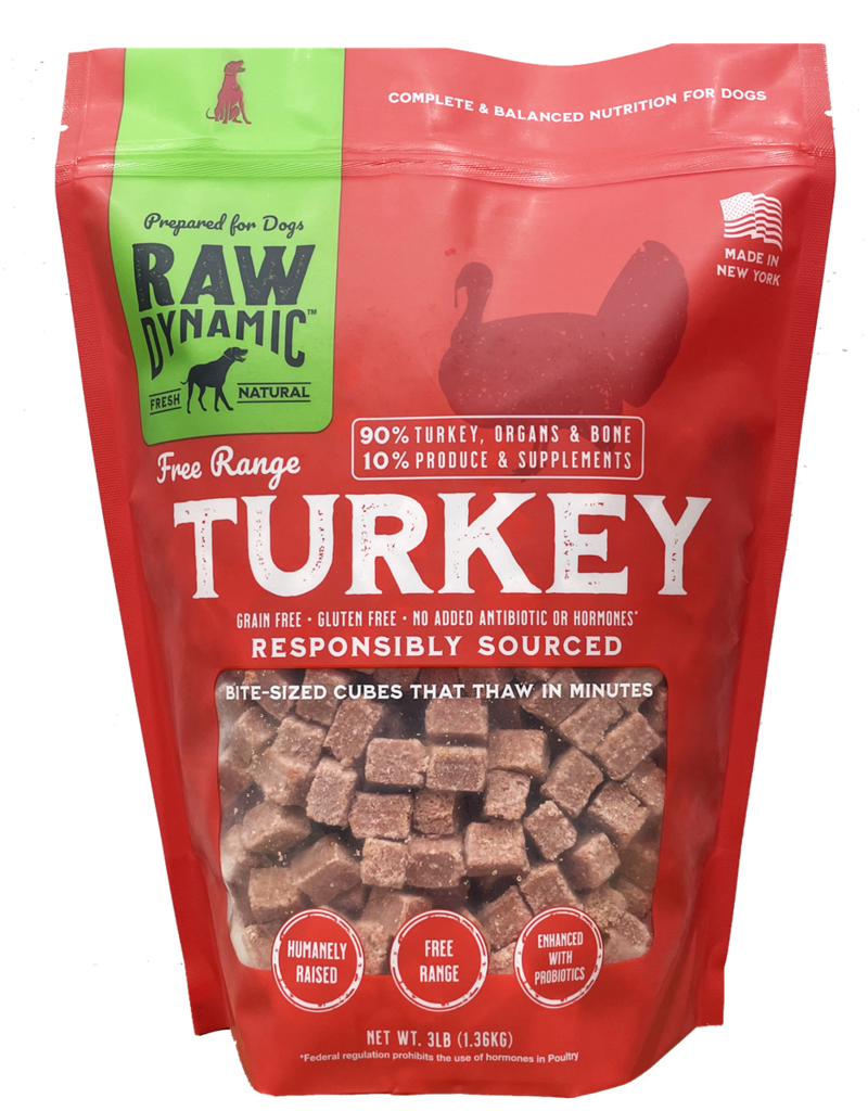Raw Dynamic Raw Dynamic Frozen Raw Turkey Recipe Dog Food 3LB