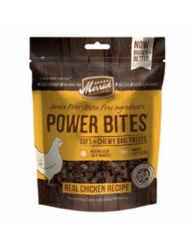 Merrick Merrick Power Bites Real Chicken Recipe Grain-Free Soft & Chewy Dog Treats- 6 oz. bag