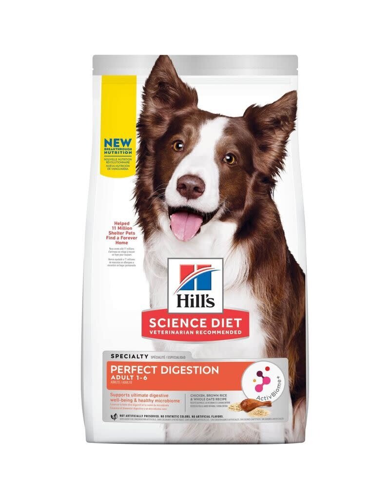 Hill's Science Hill's Science Diet Dog Adult Perfect Digestion Chicken, Brown Rice, & Whole Oats 3.5 Lb (605508)