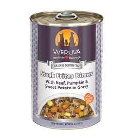 Weruva Weruva Grain Free Steak Frites Dinner (Beef, Pumpkin & Sweet Potato) Canned Dog Food 14oz