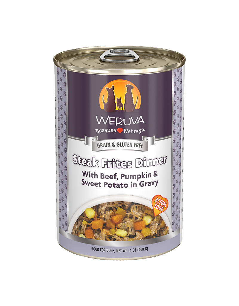 Weruva Weruva Classics Steak Frites Dinner (Beef, Pumpkin & Sweet Potato) Canned Dog Food 14oz