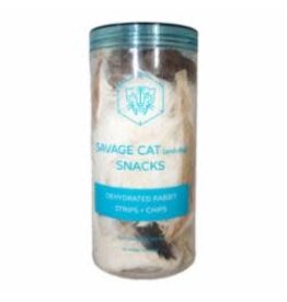 Savage Cat SAVAGE CAT DOG CAT DEHYDRATED RABBIT STRIPS & SCALP CHIPS 3OZ