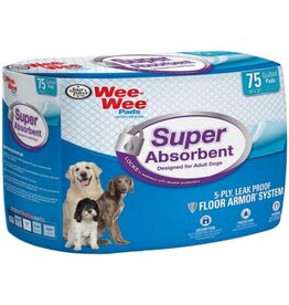 Four Paws Four Paws Wee Wee Pads Super Absorbent 24"x24" 75ct