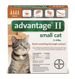 ADVANTAGE II CAT SMALL ORANGE 2-PACK