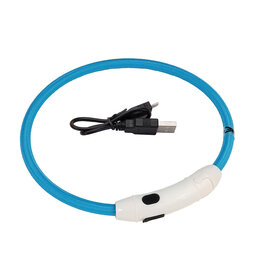 Coastal Pet Products USB Light-Up Neck Ring, Blue, 16 Inch
