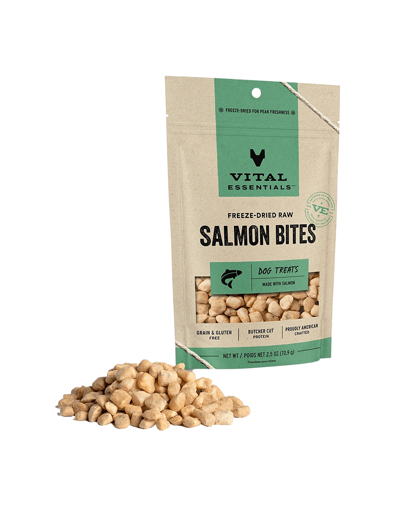 Vital Essentials Vital Essentials Freeze-Dried Salmon Bites Dog Treats 2.5oz