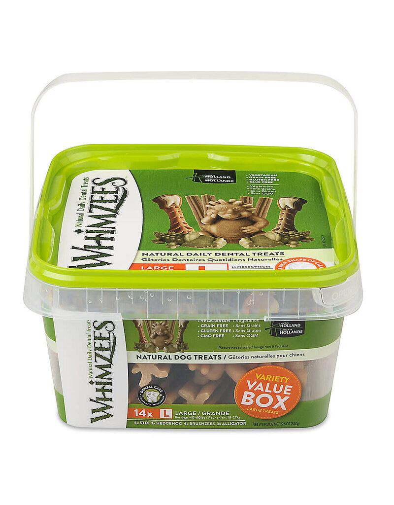 WHIMZEE Whimzees Variety Dental Chews For Dogs Large 14ct