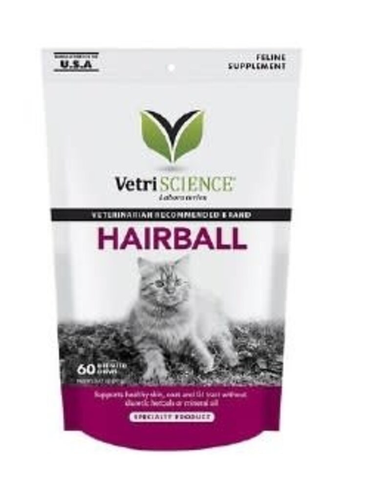 VetriScience Hairball Control & Digestive Support Supplement​ For Cats 60 Count