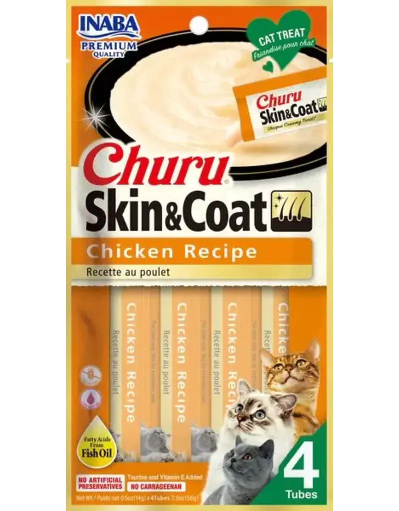 Inaba Inaba Churu Skin & Coat Chicken Recipe Cat Treats 2 oz