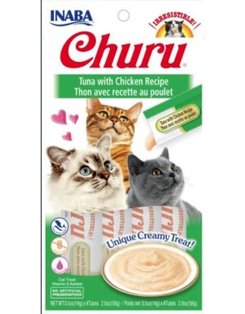 Inaba Inaba Churu Grain-Free Tuna with Chicken Puree Lickable Cat Treat