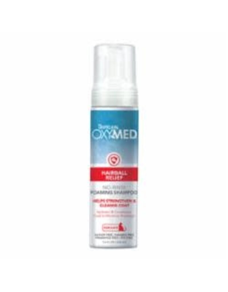 Tropiclean Oxy-Med Hairball Relief Waterless Shampoo For Cats 7.4 oz