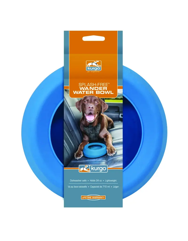 Kurgo Kurgo Wander Splash Free Dog Water Bowl