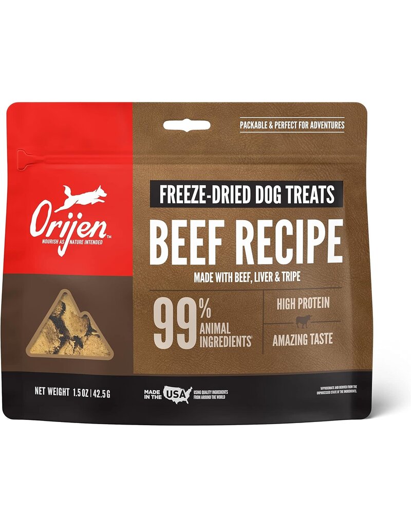 Orijen Orijen Biologically Appropriate Beef, Liver, & Tripe All Breed Freeze Dried Dog Treats- 3.25 oz. Bag