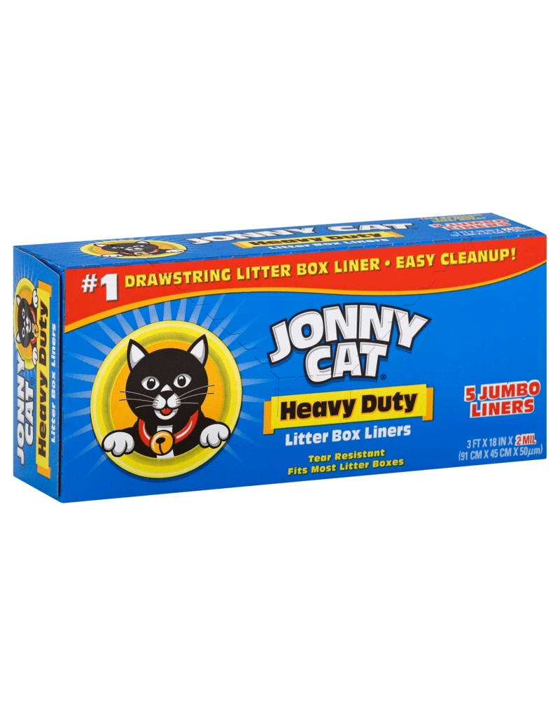 Jonny Cat Heavy Duty Jumbo Litter Box Liners For Cats 1.0 Pound 5 count