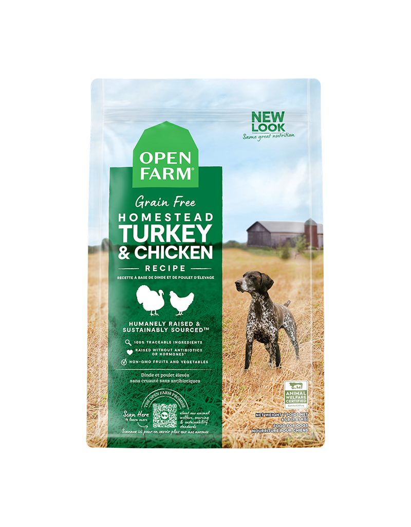 Open Farm Open Farm Grain Free Homestead Turkey & Chicken Dog Food 4LB