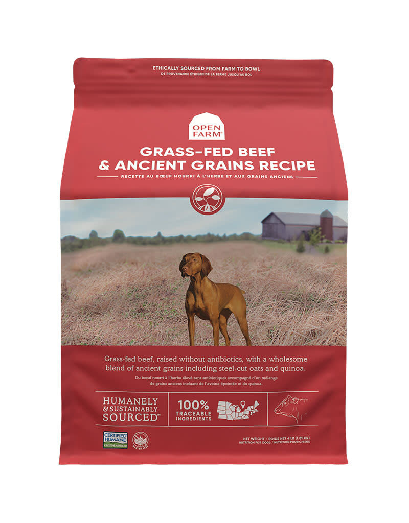 Open Farm Open Farm Grass Fed Beef & Ancient Grains Dog Food 4LB