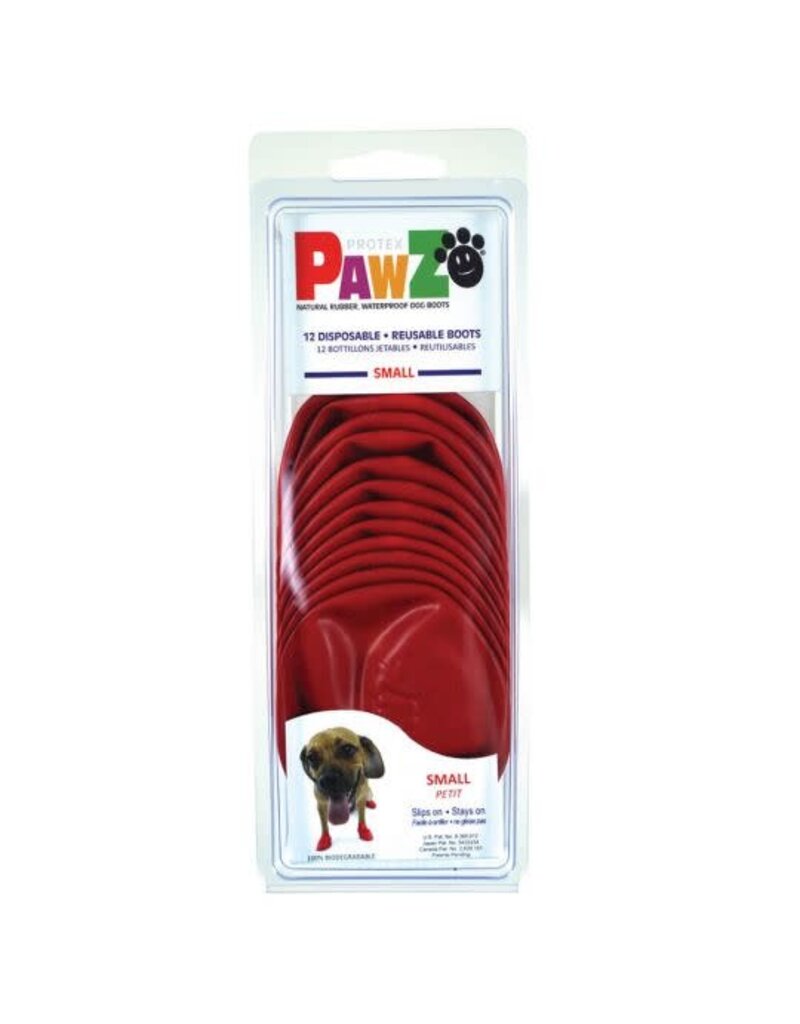 Pawz Boots Pawz Dog Boots Small Red 12 Count