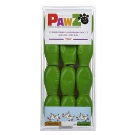 Pawz Boots Pawz Natural Rubber Waterproof Dog Boots, 12 Pack tiny green