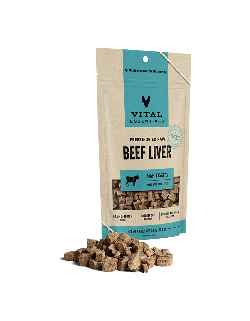 Vital Essentials Vital Essentials Freeze-Dried Beef Liver Dog Treats 2.1oz