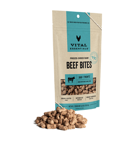 Vital Essentials VITAL ESSENTIALS DOG FREEZE-DRIED TREAT BITES BEEF 2.5OZ