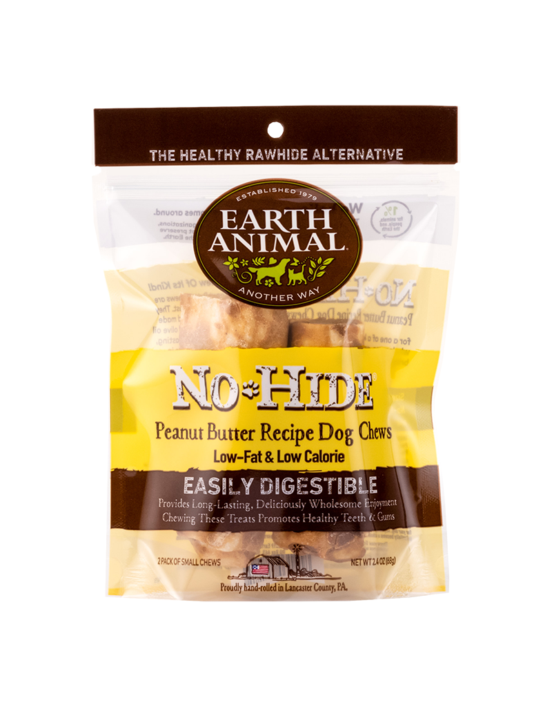 Earth Animal Earth Animal No-Hide Peanut Butter Rolls For Dogs 4" 2 Pack