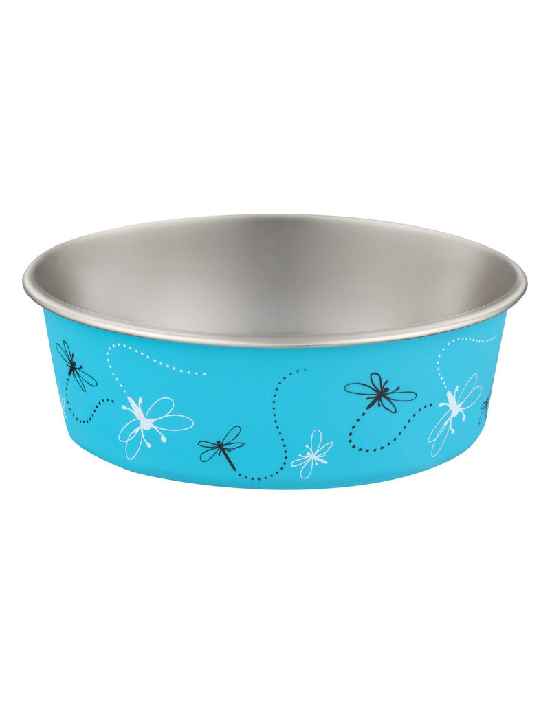 Loving Pets Loving Pets Bella Bowl Small Dragonfly - Turquoise