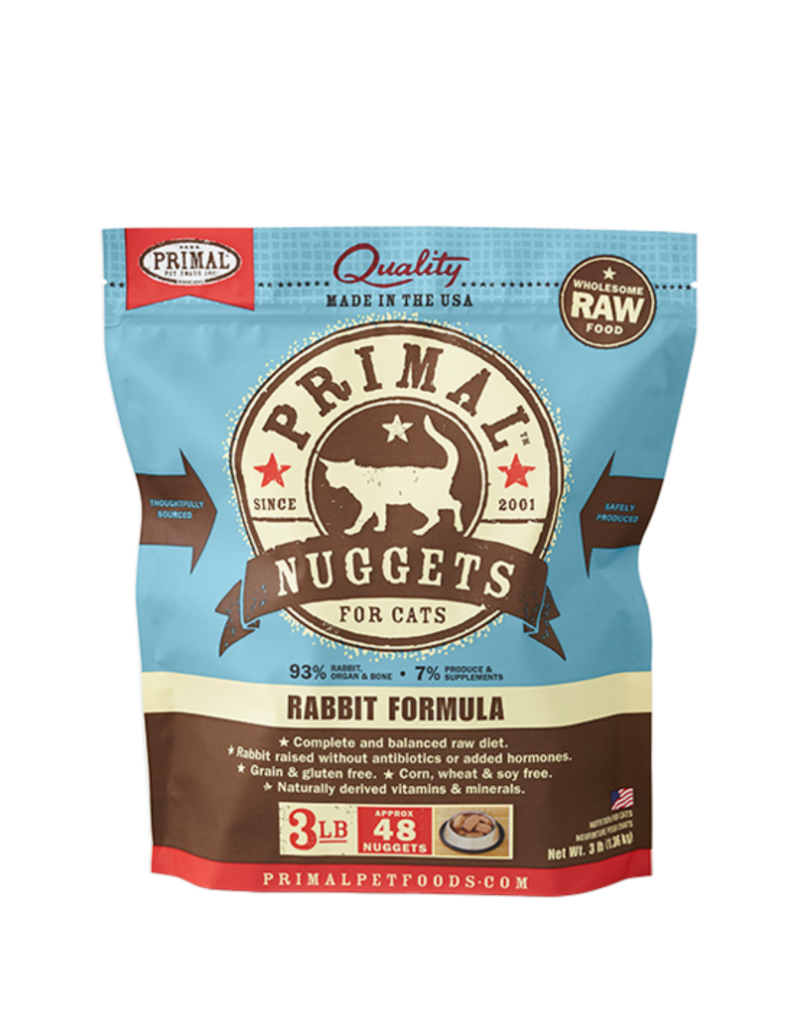 Primal Primal Raw Frozen Rabbit Nuggets Cat Food 3LB