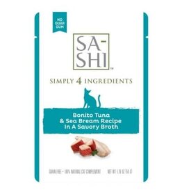 Sa- Shi Rawz Sa-Shi Bonito Tuna & Sea Bream Wet Cat Food Compliment 1.76oz