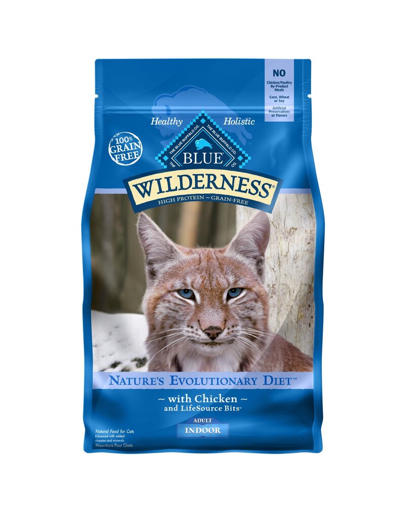 Blue Buffalo Blue Buffalo Wilderness Adult Indoor Chicken Recipe Cat Dry Food- 5 LB.