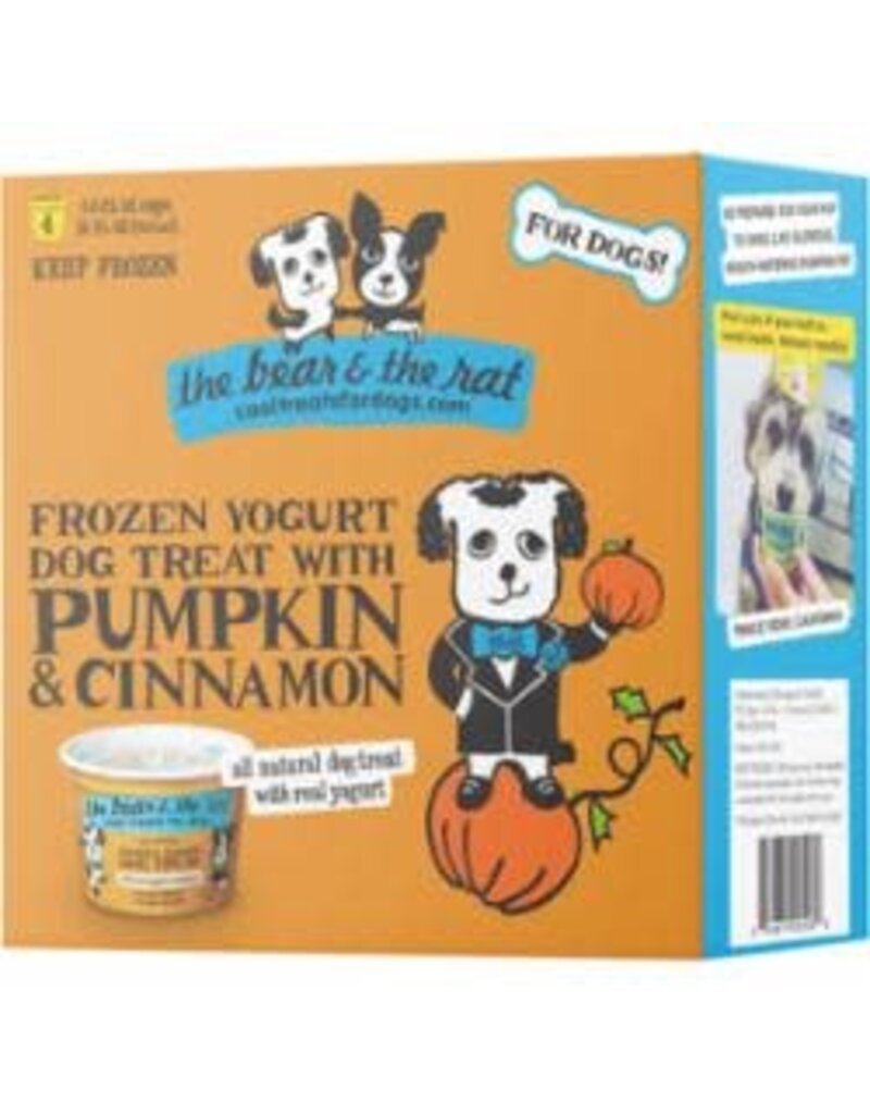 The Bear & The Rat Pumpkin & Cinnamon Frozen Yogurt Dog Treat 4 Pack