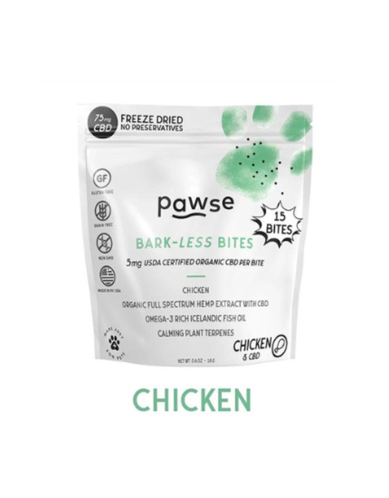 Pawsee Bark-Less Bites Trial Size Chicken (75 mg CBD)