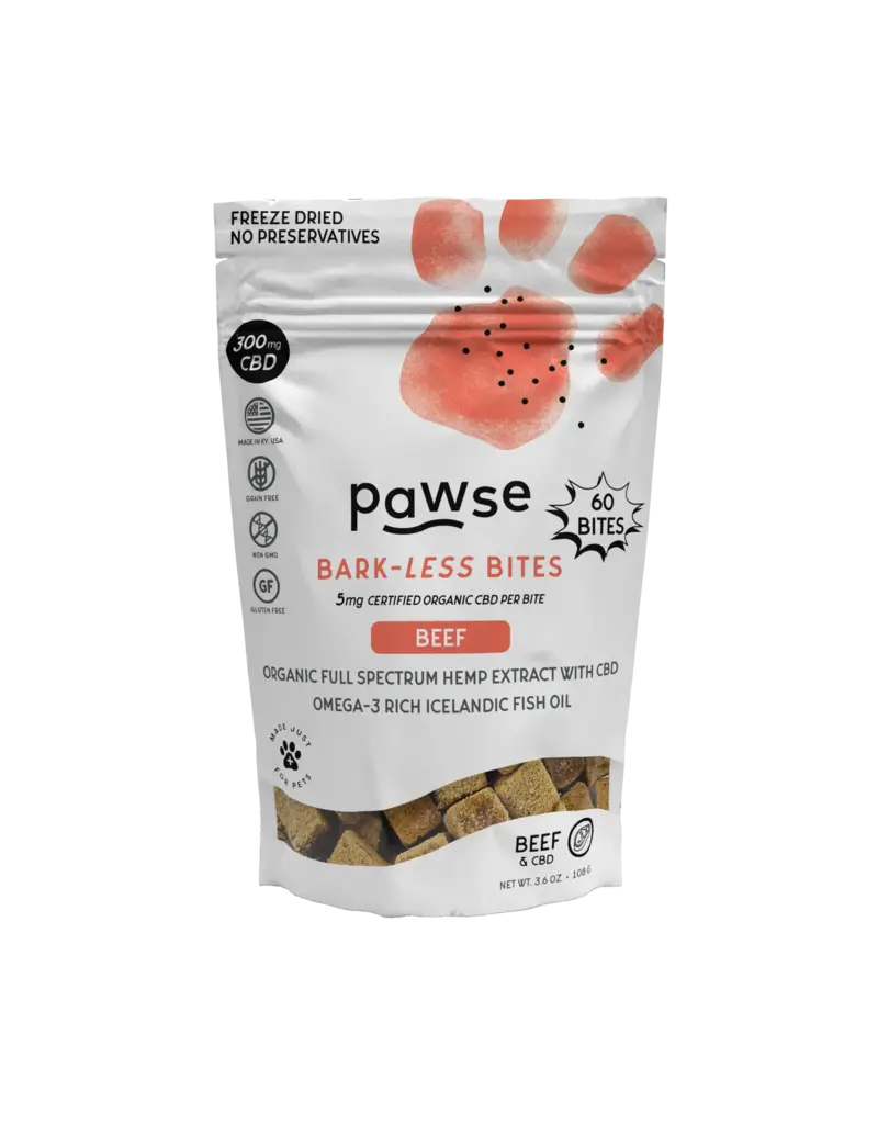 Pawse Bark-Less Bites - Beef - 3.6 oz