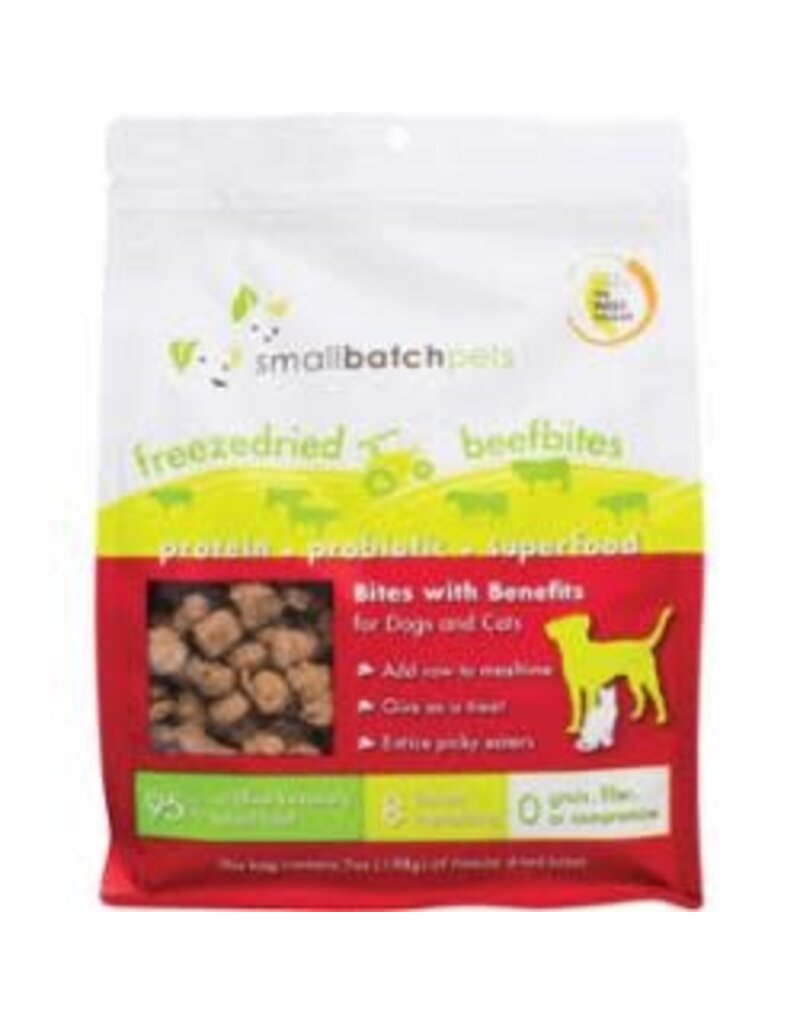 Small Batch SmallBatch Freeze-Dried Raw Beef Recipe Small Bites For Dogs & Cats 7oz