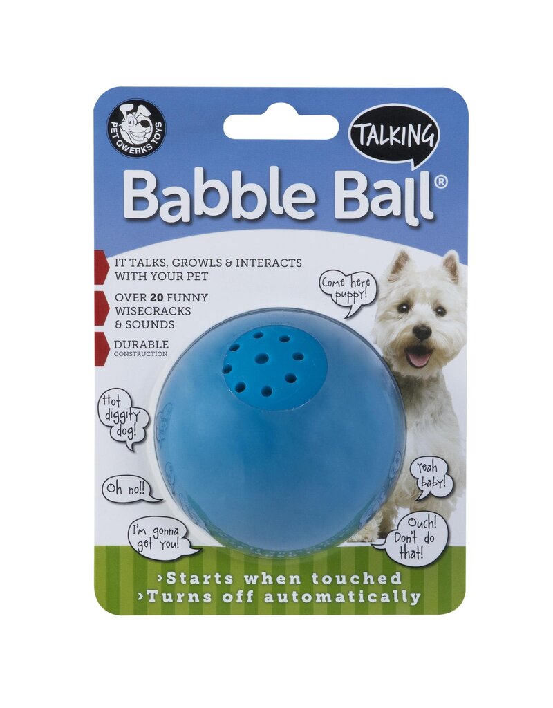 Petmate Petmate PetQwerks Talking Babble Ball Interactive Dog Toy Medium