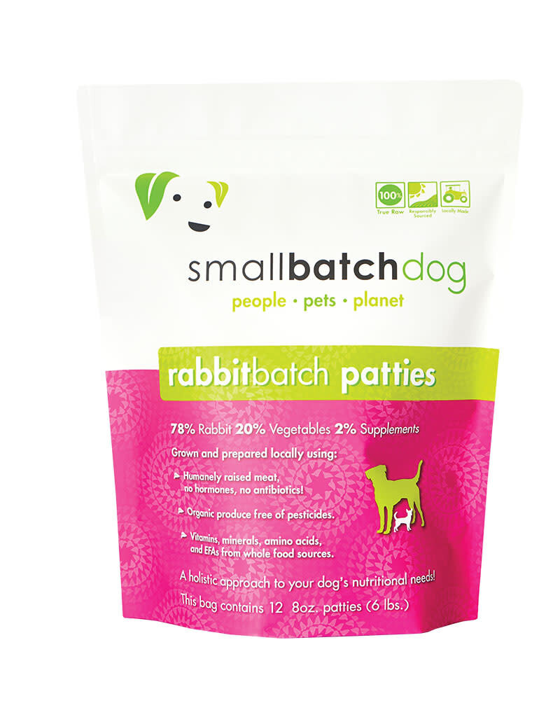 Small Batch SmallBatch Frozen Raw Rabbit Patties For Dogs 6LB
