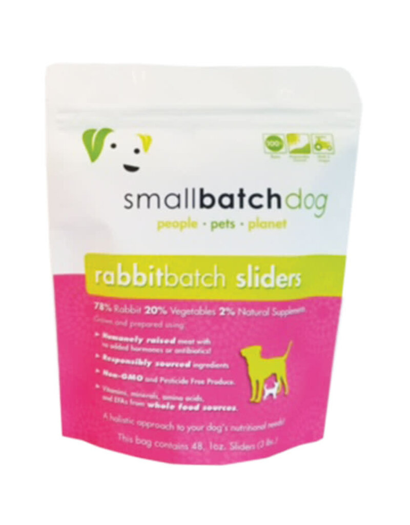 Small Batch SmallBatch Frozen Raw Rabbit Sliders For Dogs 3LB