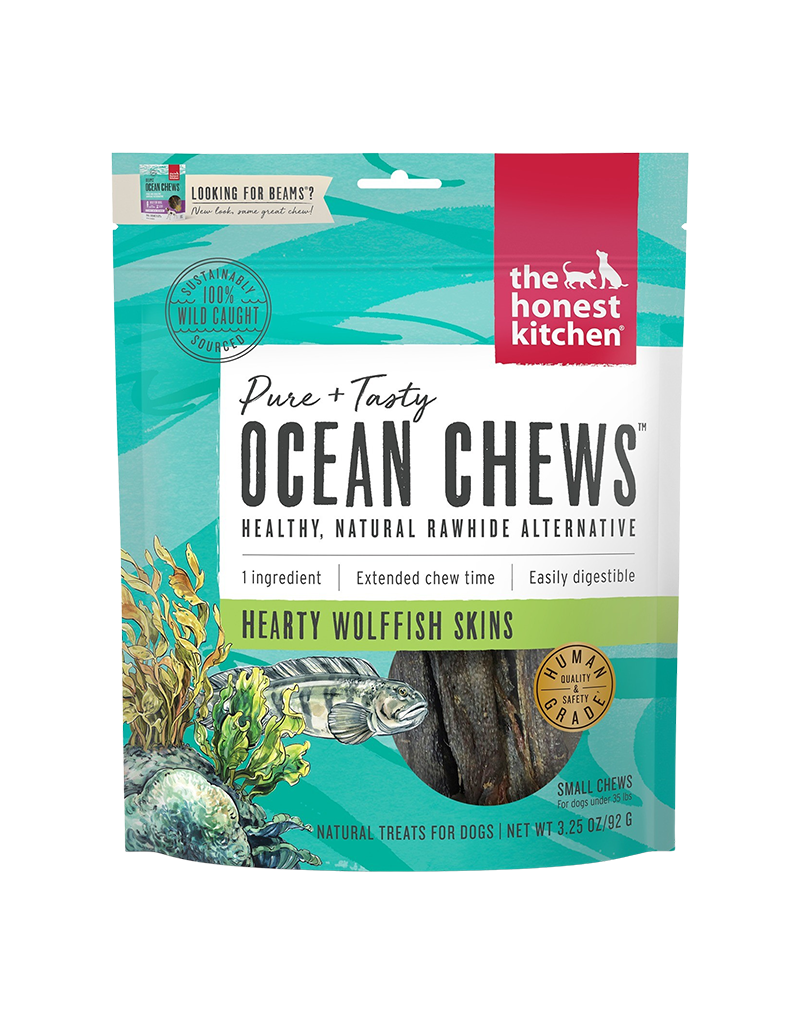Honest Kitchen The Honest Kitchen Ocean Chews Hearty Wolffish Skins Dog Treats 3.25oz