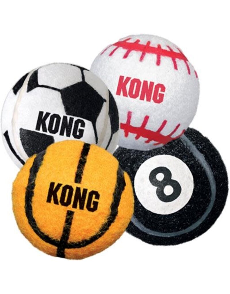 Kong Kong Dog Toy Sport Balls Medium 3 Pack Assorted
