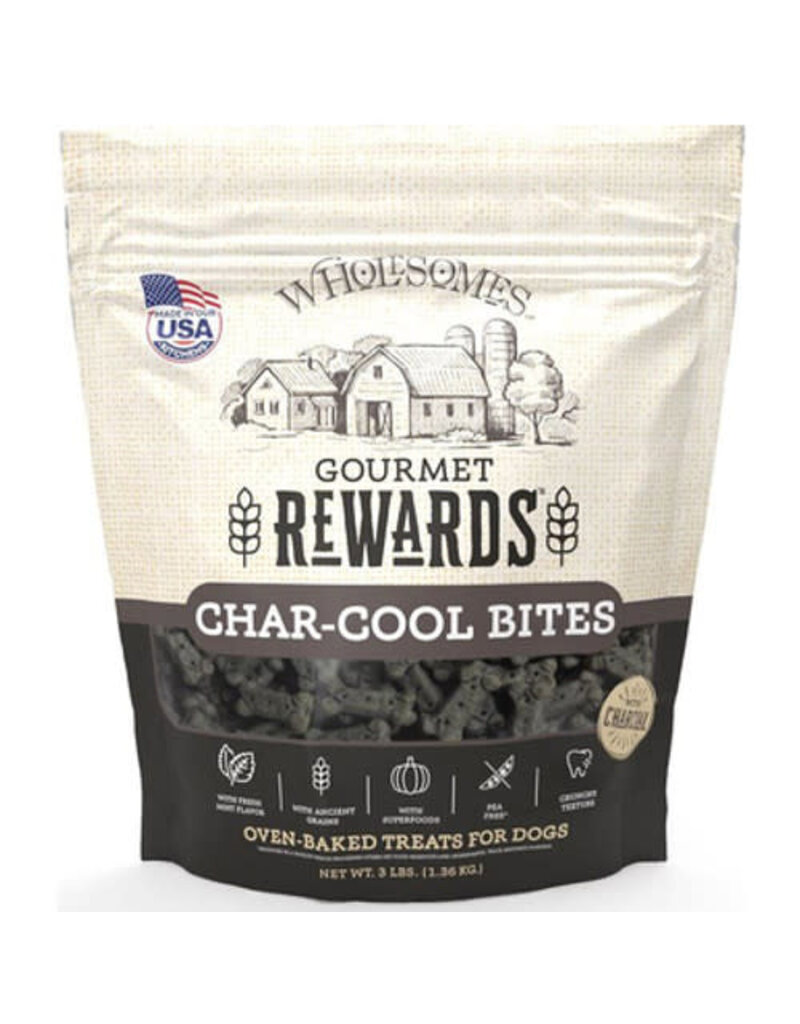 Wholesomes Rewards Char-Cool Bites Biscuit Treats For Dogs 3LB