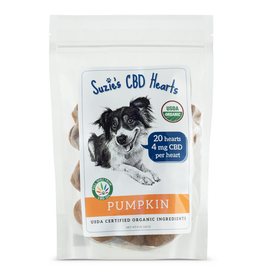 Suzie's CBD Suzie's CBD Hearts Pumpkin Recipe For Dogs 4mg 20 Count