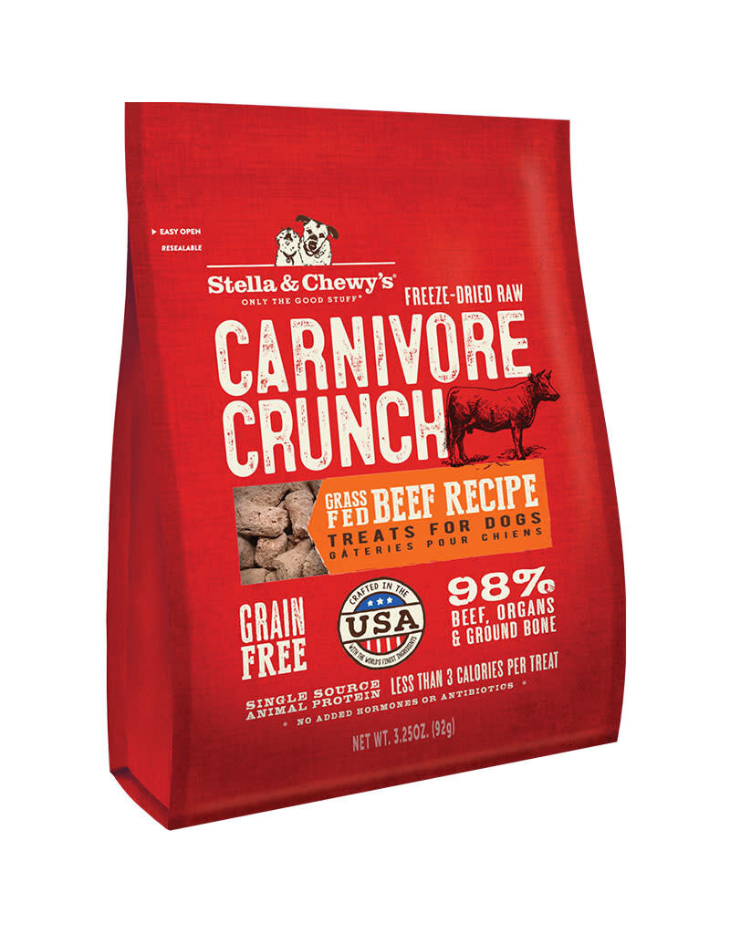 Stella & Chewy's Stella & Chewy's Carnivore Crunch Grass-Fed Beef Recipe Dog Treat- 3.25 oz. bag