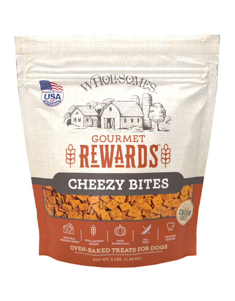 WHOLESOME DOG CHEEZY BITES 3LB