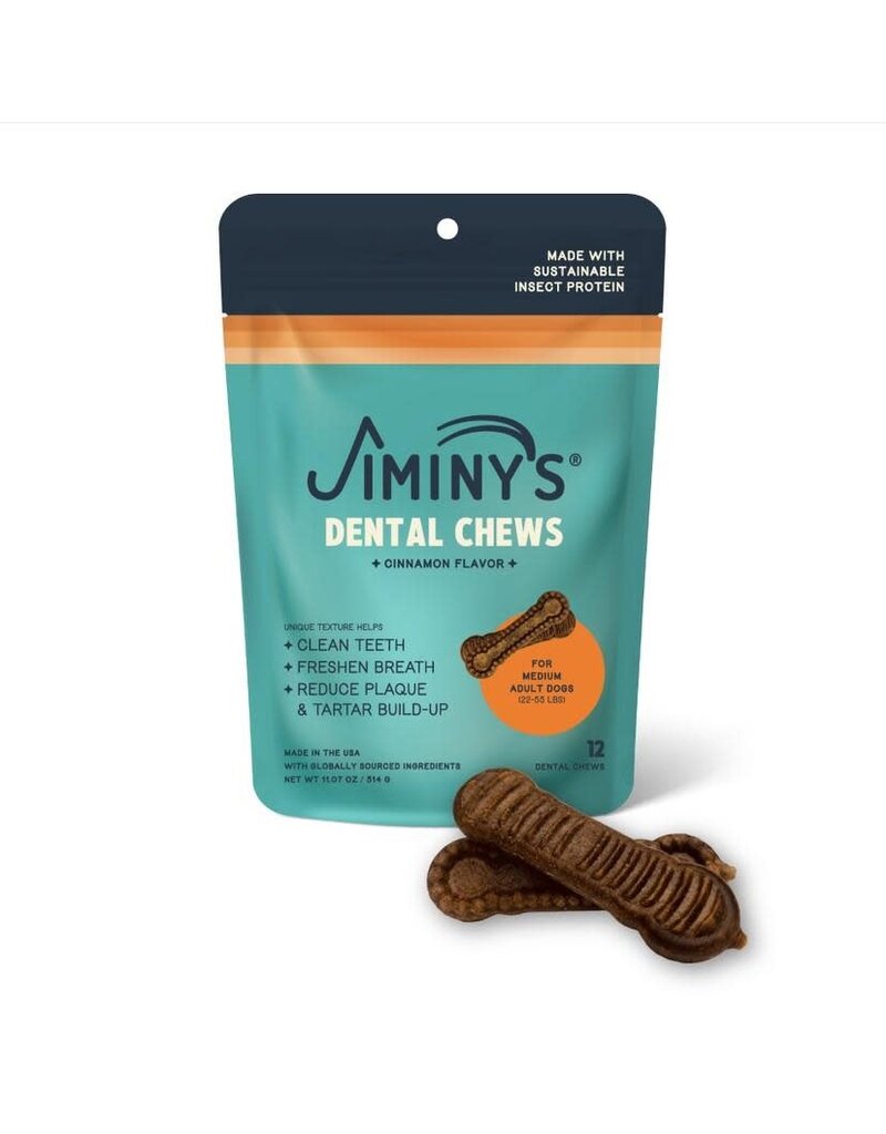 Jiminy's Dental Chew Dog Medium 12 ct 12 oz